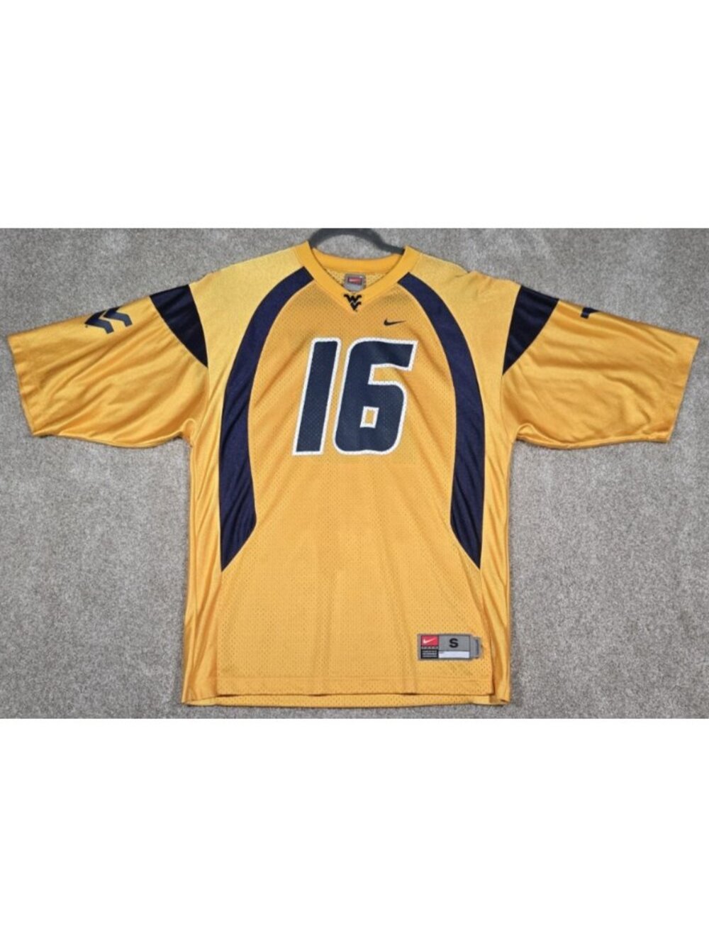 West Virginia Mountaineers WVU #16 Nylon Nike College NCAA Football Jersey Men S